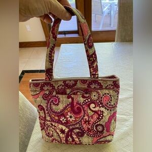 Vera Bradley Paisley meets Plaid small shoulder tote bag